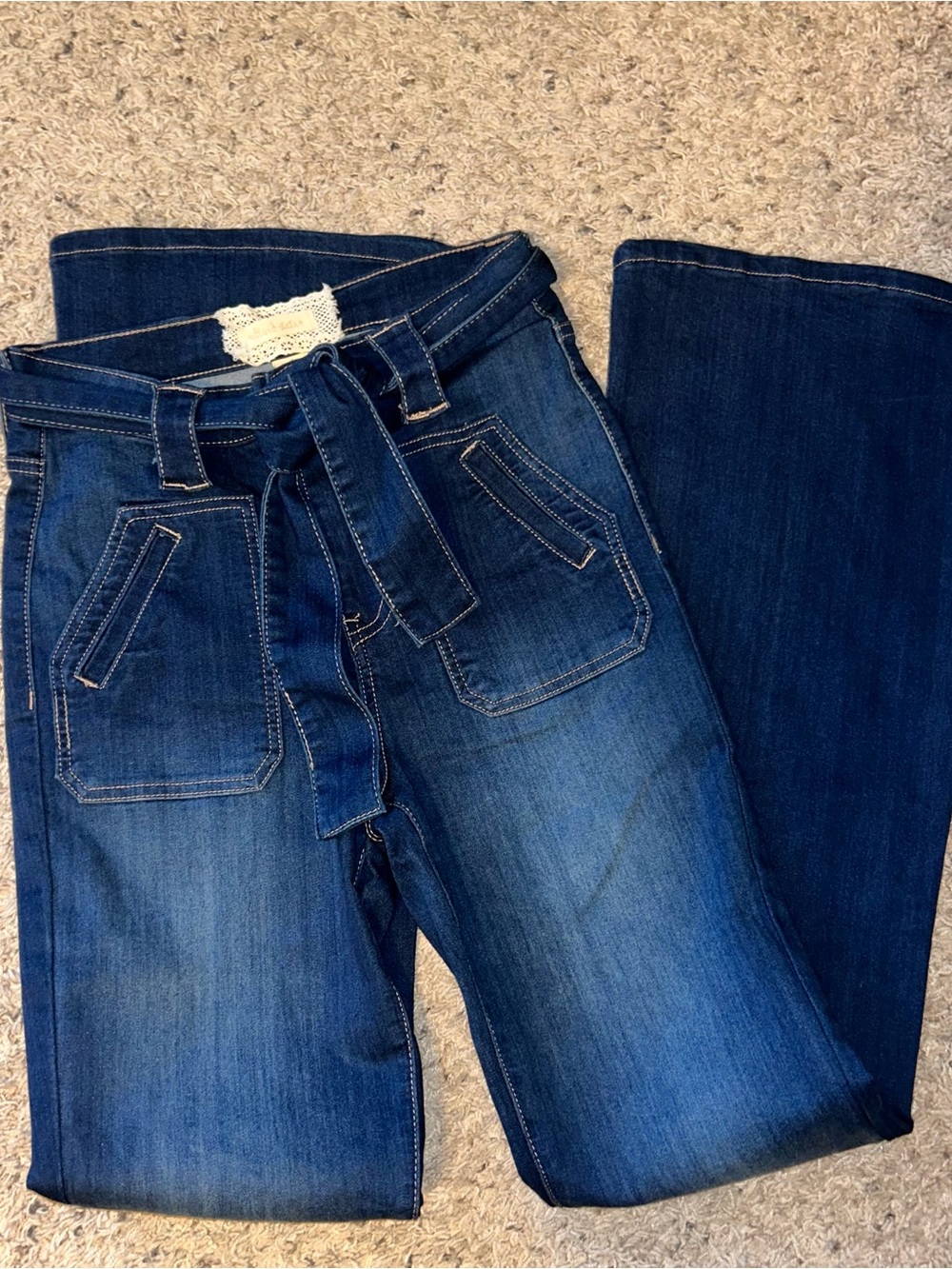 Altar’d State Belted Flare Jeans